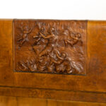 Vintage European Carved Burl Wood Bed with Figural Reliefs - Image 2
