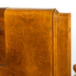 Vintage European Carved Burl Wood Bed with Figural Reliefs - Image 6