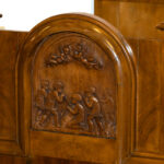 Vintage European Carved Burl Wood Bed with Figural Reliefs - Image 3