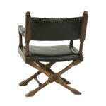 Vintage 40” Round Game Table with 3 Faux Leather Chairs - Image 10