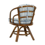 Pair of Woven Rattan Framed Accent Chairs - Image 7