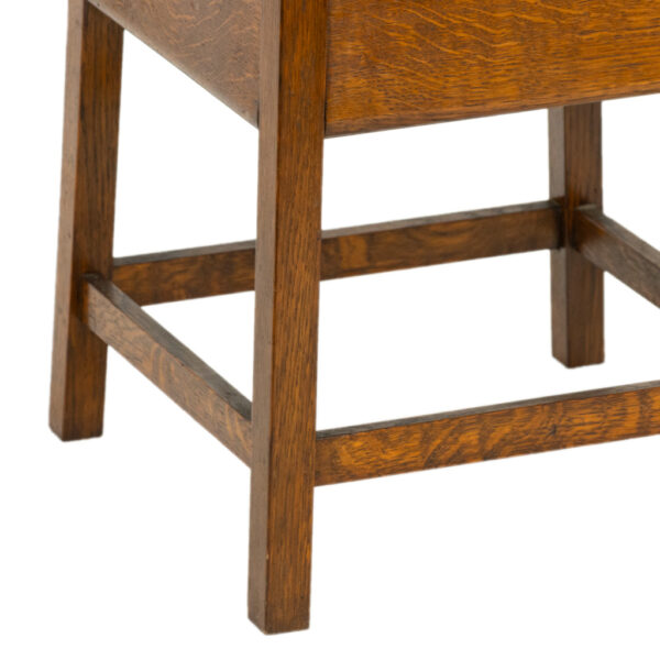 Antique Tiger Oak Louvered Planter - Image 3