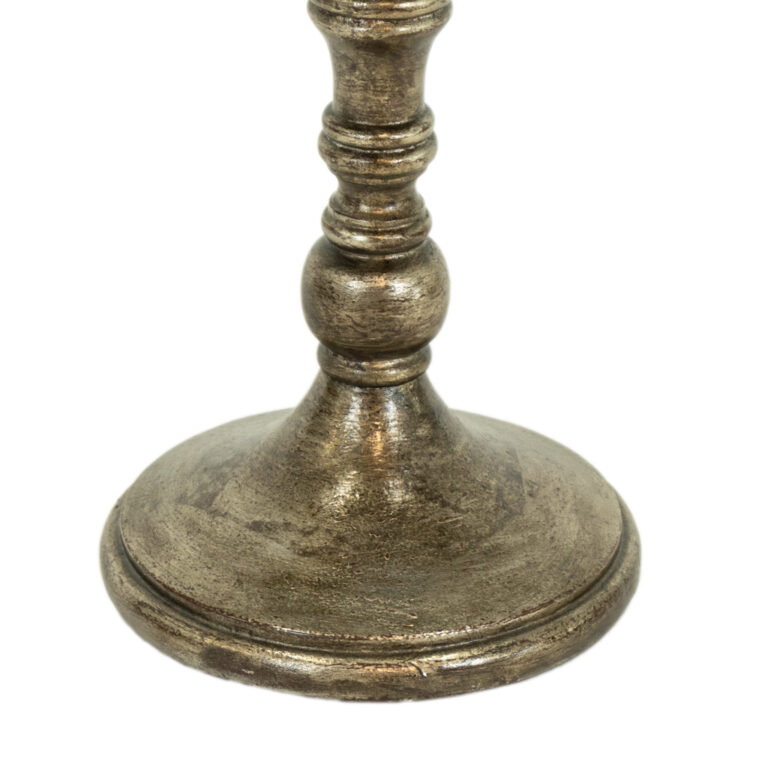 Distressed Silver Finish Pedestal Table | Grandview Mercantile