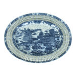 Blue Willow Platter with Pierced Edge