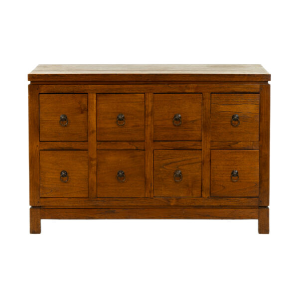Chinese Elm Eight Drawer Chest - Image 1