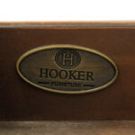 HOOKER FURNITURE Single Drawer Side Table with Lower Shelves in Taupe Finish - Image 6