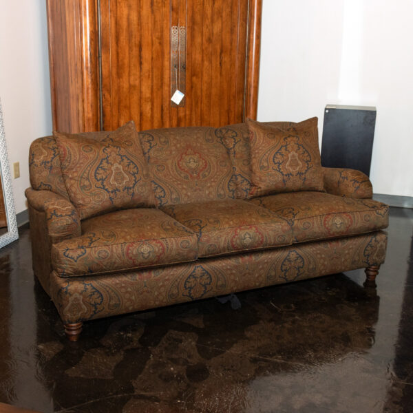 HENREDON RALPH LAUREN Multicolor Tapestry Style Upholstered Sofa - Image 6