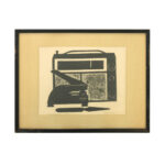 M.B. HICKS “The Radio” Woodcut Print