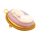 Vintage Cameo Pendant Brooch in Rose - Image 2