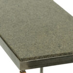 Rectangular Granite Top Side Table with Steel Base - Image 2