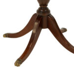 Vintage Pedestal Drum Table with Tooled Leather Top - Image 4