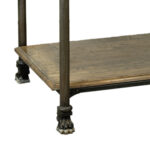 French Industrial Style Wood and Iron Console Shelf - Image 4
