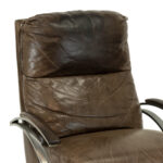 AMERICAN LEATHER Steel Framed Brown Leather Recliner - Image 3