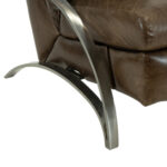AMERICAN LEATHER Steel Framed Brown Leather Recliner - Image 5