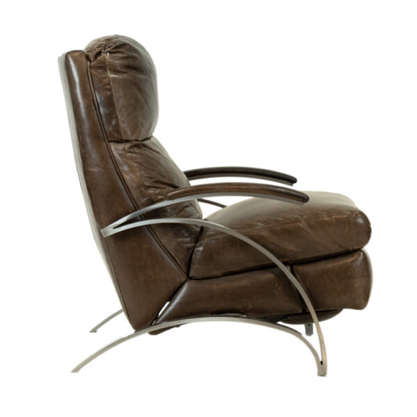 AMERICAN LEATHER Steel Framed Brown Leather Recliner - Image 6