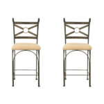 Pair of Iron Counter Height Stools