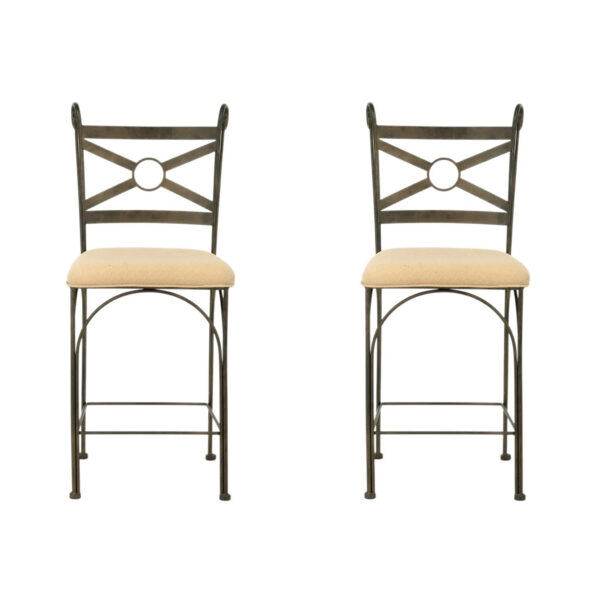 Pair of Iron Counter Height Stools - Image 1