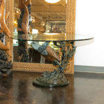 JOSEPH QUILLAN “Her Island Embraced” Bronze Turtle Table with Glass Top - Image 4