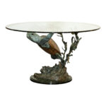 JOSEPH QUILLAN “Her Island Embraced” Bronze Turtle Table with Glass Top