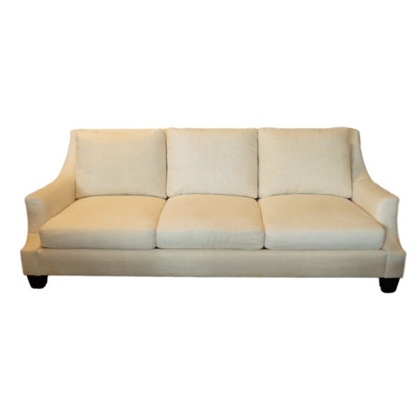 BERNHARDT Slope Arm Sofa in Ivory Tweed Upholstery - Image 1
