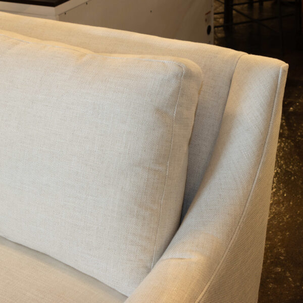BERNHARDT Slope Arm Sofa in Ivory Tweed Upholstery - Image 4