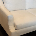 BERNHARDT Slope Arm Sofa in Ivory Tweed Upholstery - Image 3