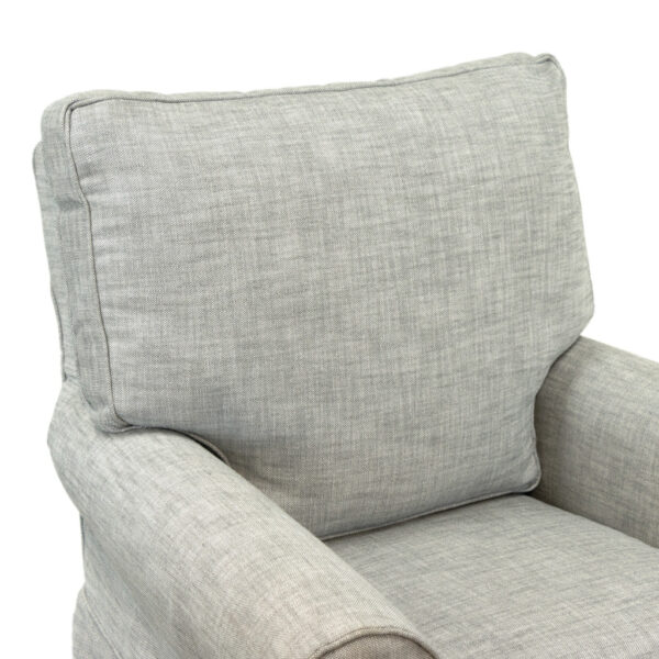 POTTERY BARN Slipcovered Swivel Rocker with Ottoman - Image 2