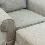 POTTERY BARN Slipcovered Swivel Rocker with Ottoman - Image 3