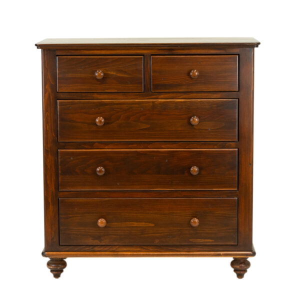 Five Drawer Chest in Walnut Finish - Image 1