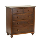 Five Drawer Chest in Walnut Finish - Image 2