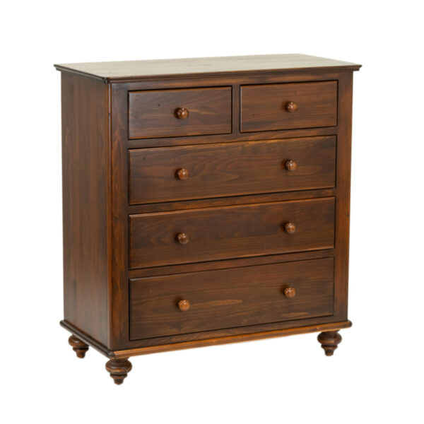 Five Drawer Chest in Walnut Finish - Image 2