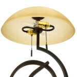Curled Iron Table Lamp with Glass Dome Shade - Image 4