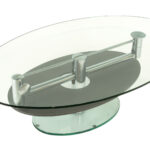 Contemporary Hydraulic Adjustable Coffee Table with Glass Top - Image 3