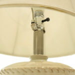 Ivory Fluted Urn Shaped Ceramic Lamp - Image 3