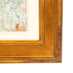 Vintage Original Watercolor and Pencil of French Park Scene - Image 2