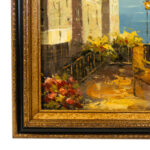 Original Oil of Cityscape with Ocean View - Image 3