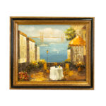 Original Oil of Cityscape with Ocean View