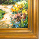 Original Oil on Canvas of Courtyard Scene - Image 3