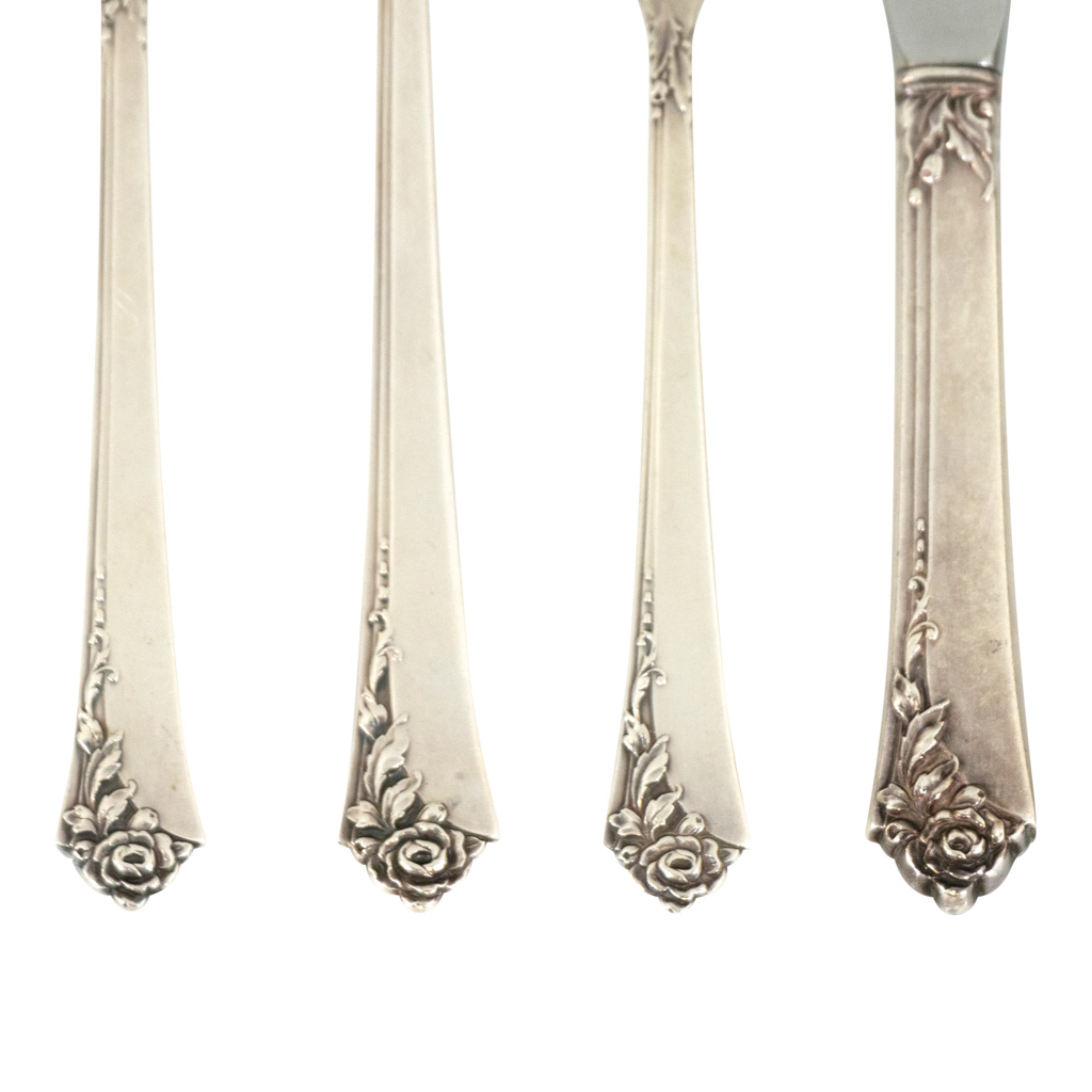 Damask rose fashion silverware