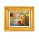 Original Oil on Canvas of Pond with Iris