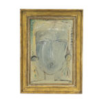 Original Acrylic Portrait on Board of Woman with Pigtails