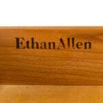 ETHAN ALLEN Campaign Style Three Drawer Chairside Chest - Image 5