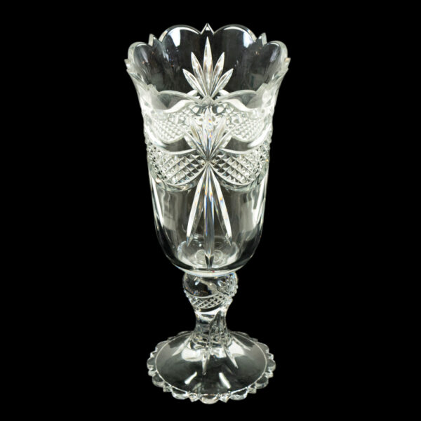 TOWLE Fan Cut Glass Vase - Image 2