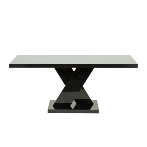 Black Laminate Coffee Table on Pedestal Base - Image 1