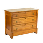 Antique Refinished Victorian Three Drawer Chest - Image 2
