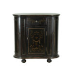 HOOKER Seven Seas Kidney Shaped Cabinet in Black