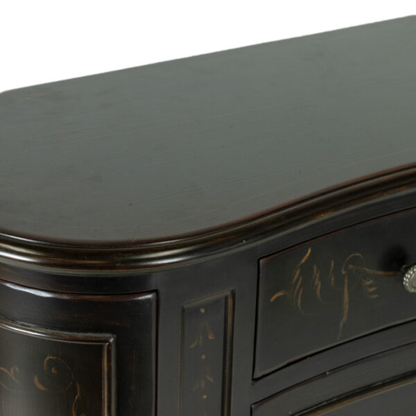 HOOKER Seven Seas Kidney Shaped Cabinet in Black - Image 3