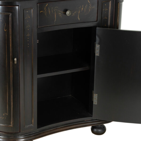 HOOKER Seven Seas Kidney Shaped Cabinet in Black - Image 7