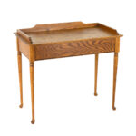 Oak Writing Desk with Storage - Image 2