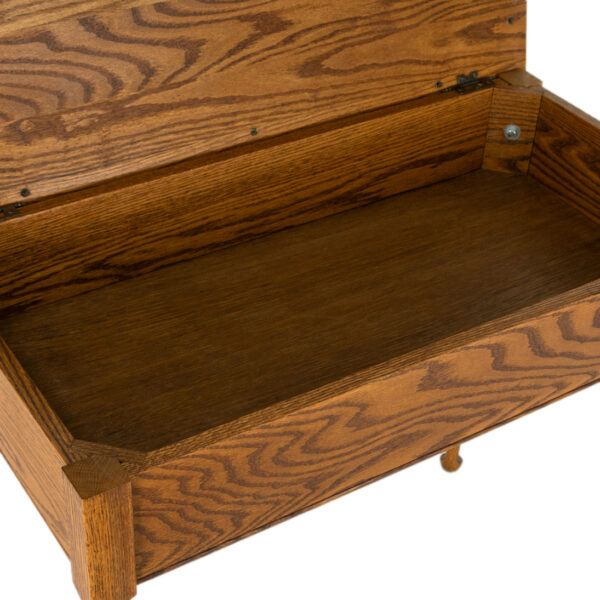Oak Writing Desk with Storage - Image 6
